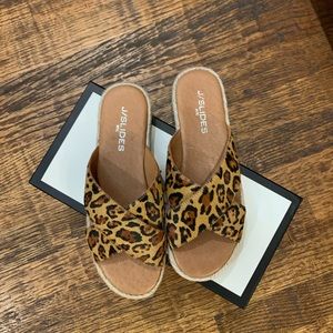 JSlides calf hair slides NWT size 6.5